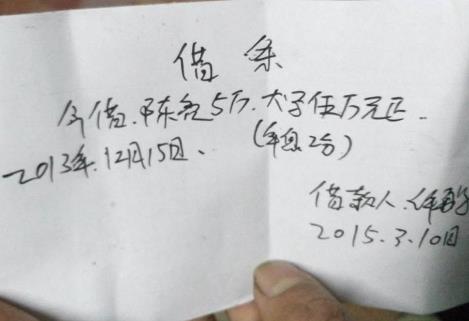 民间正规欠条范本